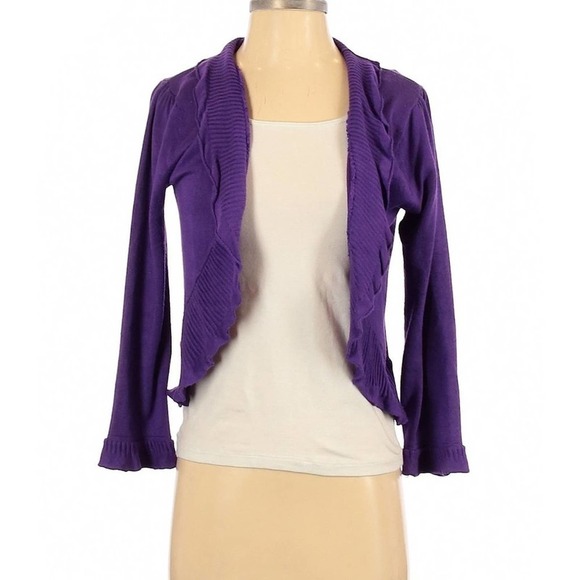 5/ $25 Isabelle Rodriguez Purple Open Front Cardigan S - Picture 1 of 11